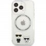 Karl Lagerfeld Karl and Choupette husă cu MagSafe pentru iPhone 13 Pro Max - transparent