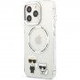 Karl Lagerfeld Karl and Choupette husă cu MagSafe pentru iPhone 13 Pro Max - transparent