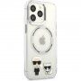 Karl Lagerfeld Karl and Choupette husă cu MagSafe pentru iPhone 13 Pro Max - transparent