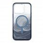 GEAR4 D3O Milan Snap Blue Swirl husă transparentă cu MagSafe pentru iPhone 14 Pro Max - albastru