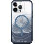GEAR4 D3O Milan Snap Blue Swirl husă transparentă cu MagSafe pentru iPhone 14 Pro Max - albastru