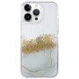 Husă transparentă din marmură cu pietricele pentru iPhone 14 Pro Max - alb