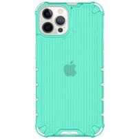 Husă rezistentă, strălucitoare cu grilă verticală pentru iPhone 11 Pro Max - verde