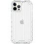 Husă rezistentă, strălucitoare cu grilă verticală pentru iPhone 12 Pro Max - transparent