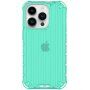 Husă rezistentă, strălucitoare cu grilă verticală pentru iPhone 13 Pro Max - verde