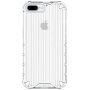 Husă rezistentă, strălucitoare cu grilă verticală pentru iPhone 7 Plus / 8 Plus - transparent