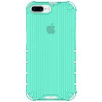 Husă rezistentă, strălucitoare cu grilă verticală pentru iPhone 7 Plus / 8 Plus - verde