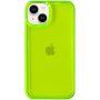 Husă rezistentă, transparentă Armor pentru iPhone 14 Plus - verde neon