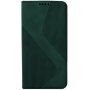 Carcasă flip din piele cu model pentru iPhone 11 Pro Max - verde închis