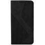 Carcasă flip din piele cu model pentru iPhone 13 - negru