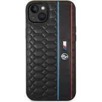 BMW M Hexagonal Pattern husă pentru iPhone 14 Plus - negru
