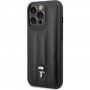 Karl Lagerfeld Quilted Puffy Ikonik Logo husă pentru iPhone 14 Pro - negru
