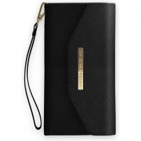 iDeal Of Sweden Mayfair Clutch Black Saffiano husă tip portofel pentru iPhone X / XS / 11 Pro - negru