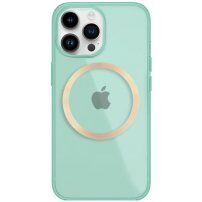 Husă transparentă, strălucitoare cu MagSafe pentru iPhone 13 Pro Max - verde
