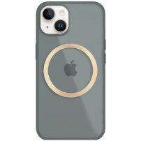 Husă transparentă, strălucitoare cu MagSafe pentru iPhone 14 Plus - gri