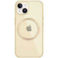 Husă transparentă, strălucitoare cu MagSafe pentru iPhone 14 Plus - galben
