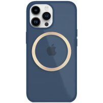 Husă transparentă, strălucitoare cu MagSafe pentru iPhone 14 Pro Max - albastru închis