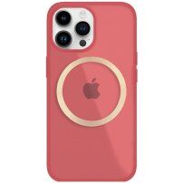 Husă transparentă, strălucitoare cu MagSafe pentru iPhone 14 Pro Max - roșu