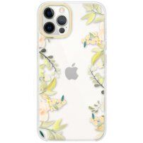 Husă transparentă cu model floral pentru iPhone 12 Pro Max - trandafiri