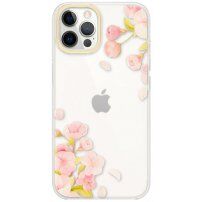 Husă transparentă cu model floral pentru iPhone 12 Pro Max - begonii