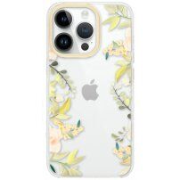 Husă transparentă cu model floral pentru iPhone 14 Pro Max - trandafiri