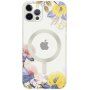 Husă transparentă mată florală cu MagSafe pentru iPhone 11 Pro Max - naturală