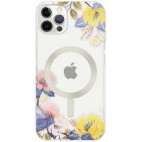 Husă transparentă mată florală cu MagSafe pentru iPhone 12 Pro Max - naturală