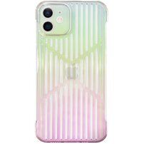Husă oglindă transparentă cu decupaje pentru iPhone 11 - curcubeu