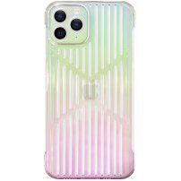 Husă oglindă transparentă cu decupaje pentru iPhone 12 Pro Max - curcubeu
