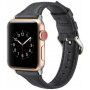 Curea elegantă, din piele, pentru Apple Watch 42mm / 41mm / 40mm / 38mm - negru