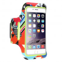 Husă colorată sport FLOVEME, pe mână, pentru iPhone SE (2020/2022) / 8 / 7 / 6S / 6 - verde