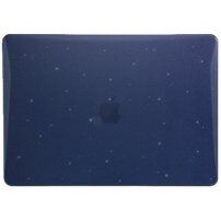 Husă transparentă lucioasă cu sclipici pentru MacBook Air 13" (A2681 / A3113) - albastru închis