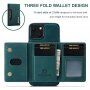 DG.MING 2in1 husă cu portofel magnetic detașabil pentru iPhone 13 mini - verde închis