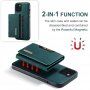 DG.MING 2in1 husă cu portofel magnetic detașabil pentru iPhone 13 mini - verde închis