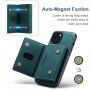 DG.MING 2in1 husă cu portofel magnetic detașabil pentru iPhone 13 mini - verde închis