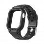 Carcasă rezistentă Armor cu curea pentru Apple Watch 45mm / 44mm / 42mm - negru