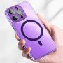 Husă de protecție transparentă cu MagSafe pentru iPhone 14 Pro Max - violet