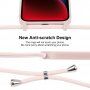 Husă din silicon cu șnur pentru iPhone 14 - oldpink