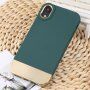 Husă de protecție cu partea inferioară metalizată pentru iPhone XR - verde