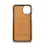 Husă din piele cu buzunare carduri pentru iPhone 11 Pro Max - maroniu
