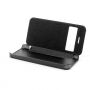 Husă flip cu fereastră, pentru iPhone SE (2016) / 5 / 5S - negru