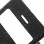 Husă flip cu fereastră, pentru iPhone SE (2016) / 5 / 5S - negru