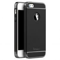 Carcasă elegantă IPAKY, pentru iPhone 5 / 5S / SE (2016) - negru