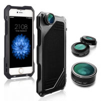 Set rezistent VIKING, carcasă cu trei lentile de fotoaparat, pentru iPhone SE (2016) / 5S / 5