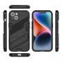 Husă de protecție durabilă cu stand pentru iPhone 14 Plus - negru