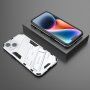 Husă de protecție durabilă cu stand pentru iPhone 14 Plus - alb
