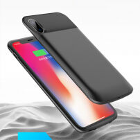 Capac ROCK, cu baterie 6000mAh, pentru iPhone XS / iPhone X - negru