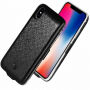 Carcasă de design cu baterie 5500mAh, pentru iPhone X - negru