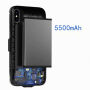 Carcasă de design cu baterie 5500mAh, pentru iPhone X - negru