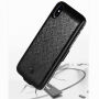 Carcasă de design cu baterie 5500mAh, pentru iPhone X - negru